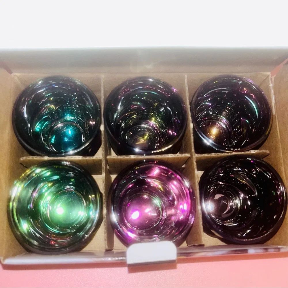 6 Iridescent Skull Shot Glasses by Circleware Rainbow Fusion - Picture 9 of 16